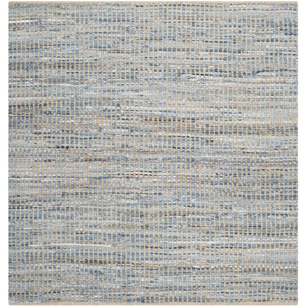 Safavieh Cape Cod Square Area Rug Natural & Blue - 8 x 8 ft. CAP352A-8SQ - main